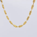 Rustic Screw Diamond Cut Chain 9.65 g / 24 1/4 in / 3.9 mm 18K Yellow Gold