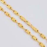 Rustic Screw Diamond Cut Chain 9.65 g / 24 1/4 in / 3.9 mm 18K Yellow Gold
