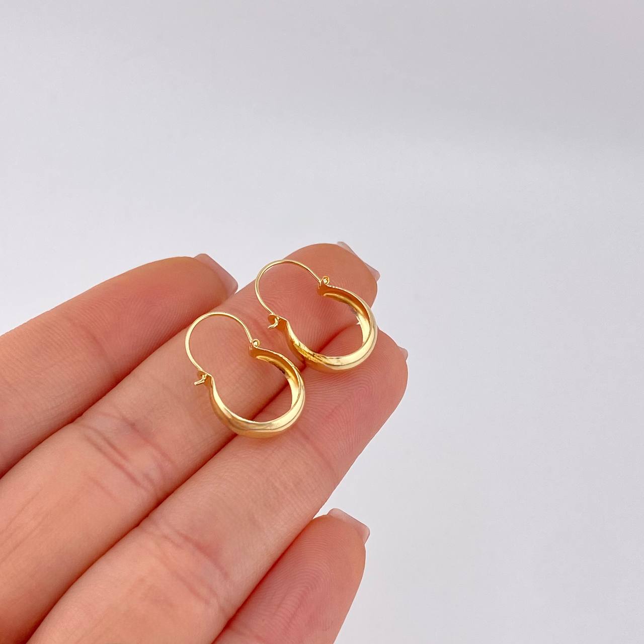 Hoop Earrings Ash 0.9 g / 3/4 in Yellow Gold 18K