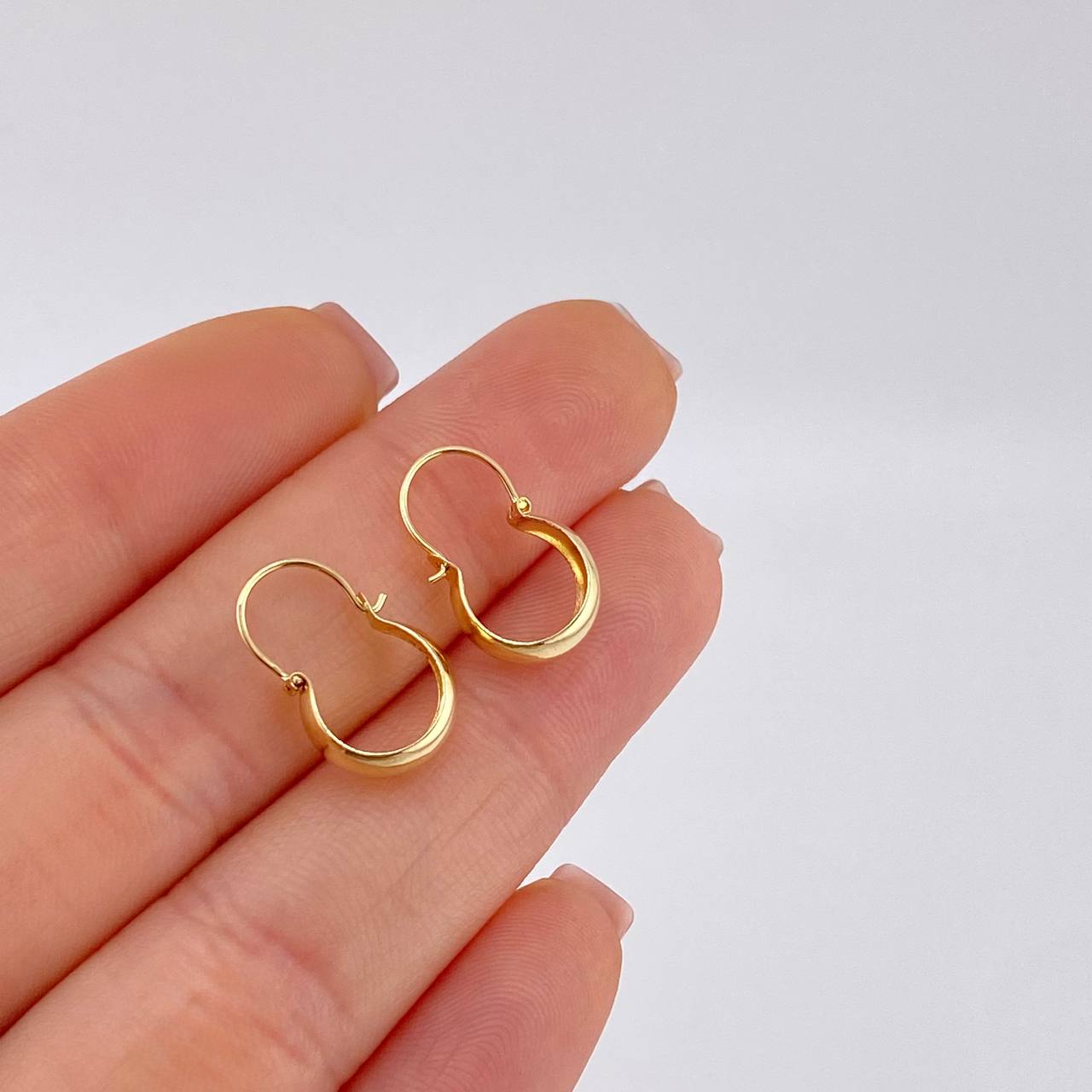 Hoop Earrings Ash 0.6 g / 3/4 in Yellow Gold 18K
