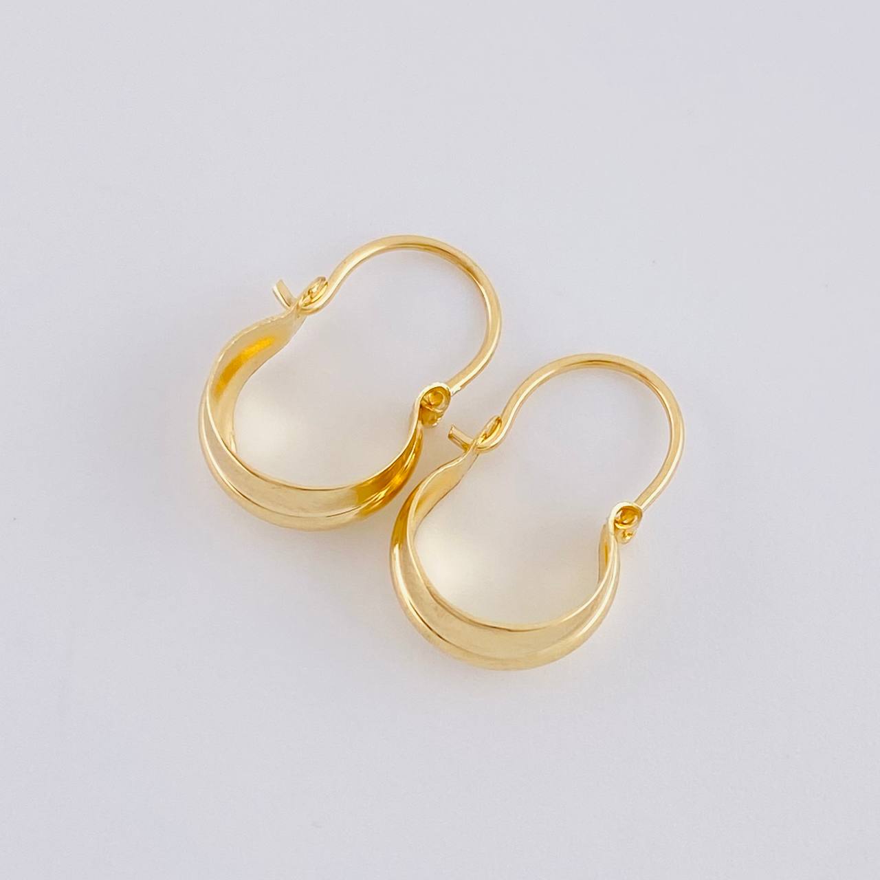 Candongas Ash Divididas 0.6 g / 1/2 in Oro Amarillo 18K