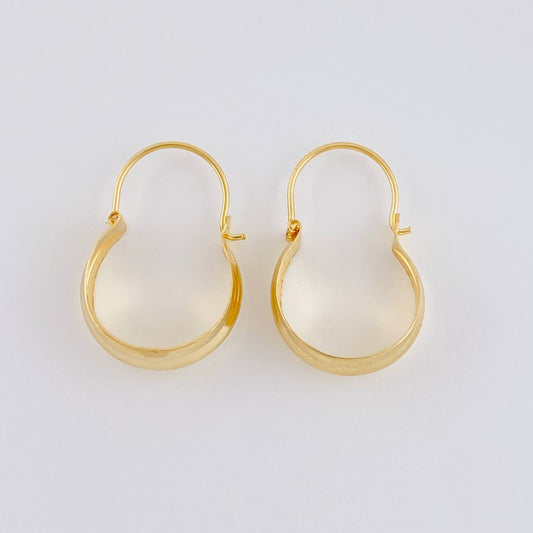 Hoop Earrings Ash Divididas 0.9 g / 3/4 in Yellow Gold 18K