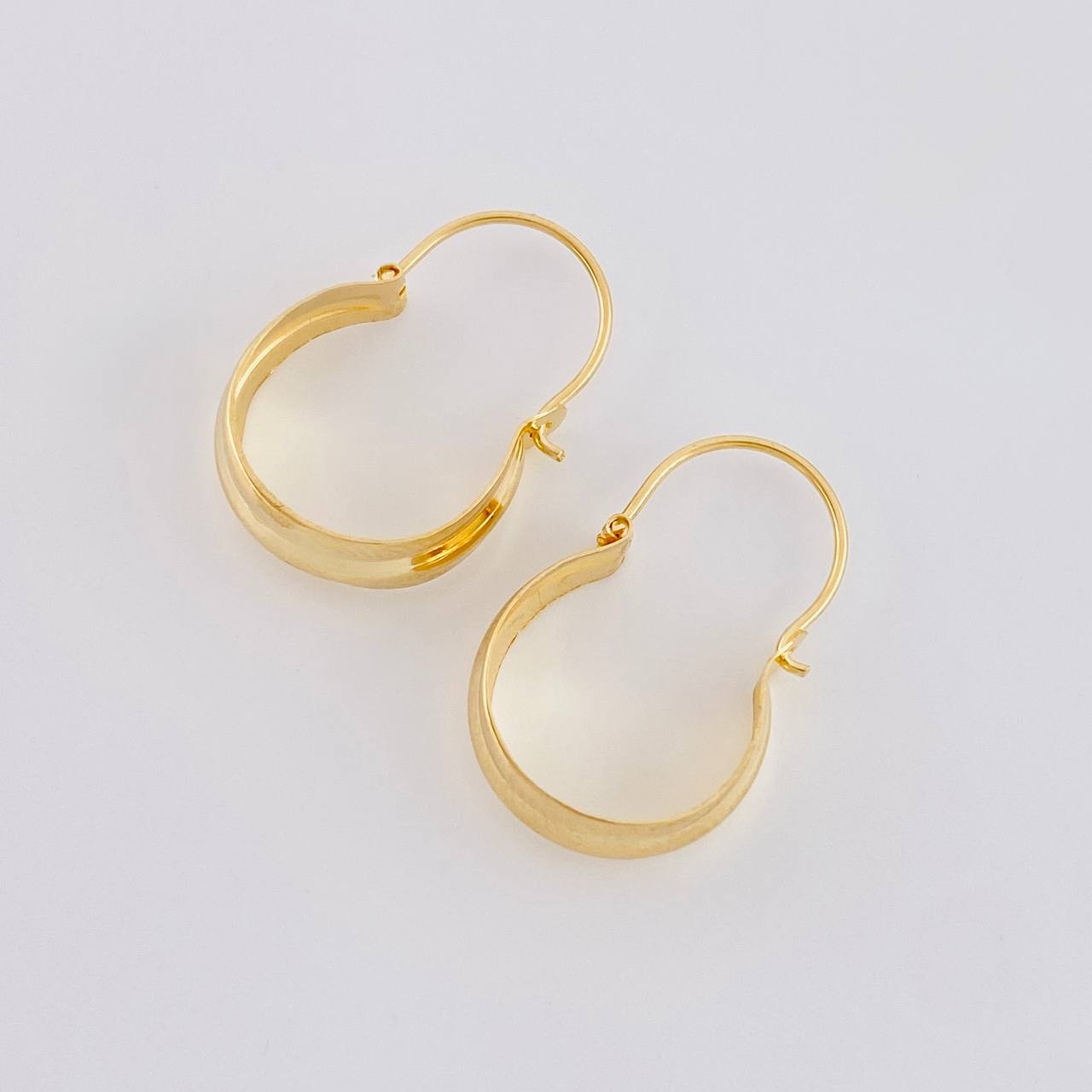 Candongas Ash Divididas 0.9 g / 3/4 in Oro Amarillo 18K