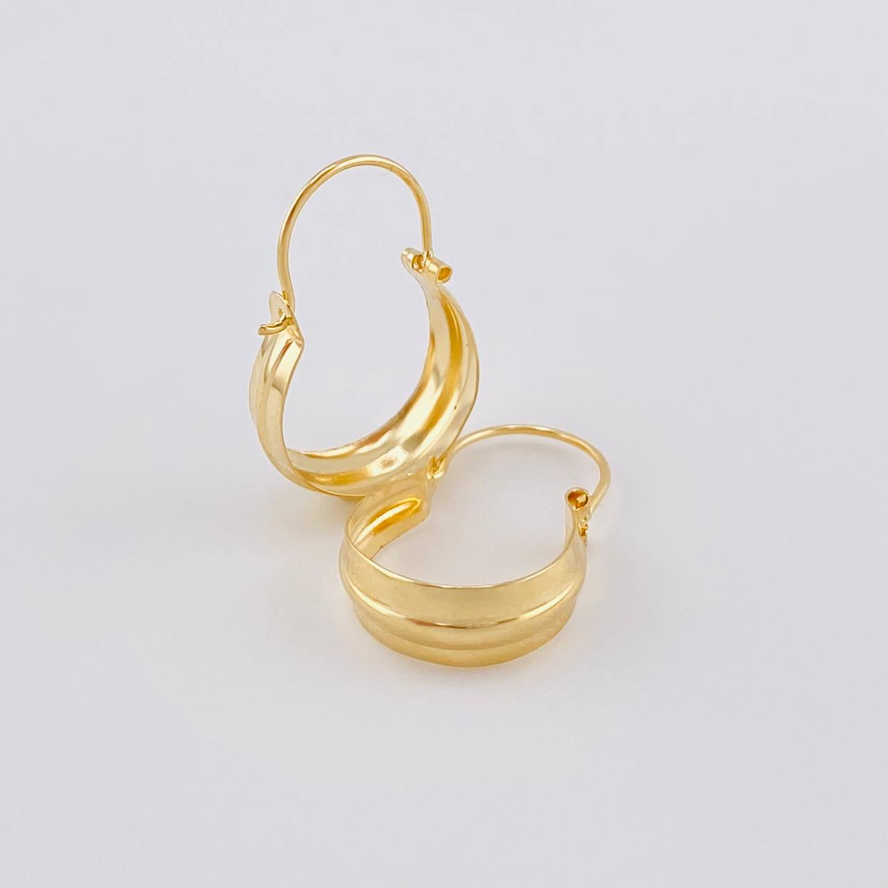 Candongas Ash Divididas 0.9 g / 3/4 in Oro Amarillo 18K