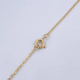 Classic Link Chain Heart 2.85gr / 41.5cm (16.3in) / 1.3mm Green Zircon Cylinders 18K Yellow Gold &