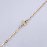 Paperclip Chain Heart 2.7gr / 46cm / 1.8mm Green Zircons 18K Yellow Gold &