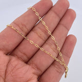 Paperclip Chain Heart 2.7gr / 46cm / 1.8mm Green Zircons 18K Yellow Gold &