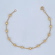 Pulso Espiga Militar 2gr / 19cm / 4mm Bolas Diamantadas Oro Amarillo 18K &