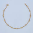 Pulso Espiga Militar 1.5gr / 19cm / 3mm Bolas Diamantadas Oro Amarillo 18K &