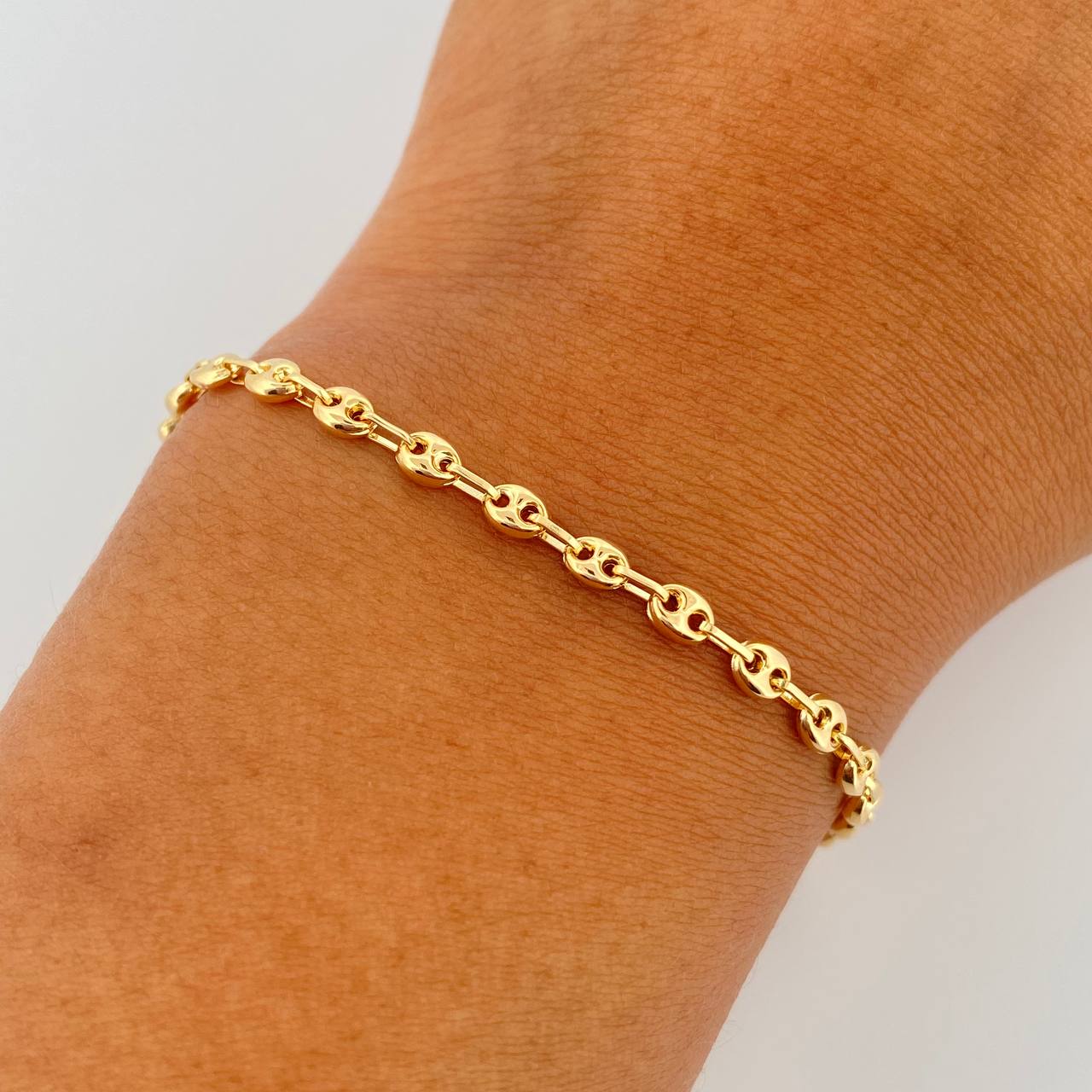 Bracelet GC 2.7gr / 18.7cm / 7.4in / 3.3mm 18K Yellow Gold &