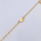 Anklet Box 2.2gr / 25cm / 9.8in / 1.9mm Pendants 18K Yellow Gold &
