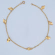 Anklet Box 2.2gr / 25cm / 9.8in / 1.9mm Pendants 18K Yellow Gold &