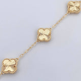 Pulso Trebol 5.9gr / 17cm-19cm / 1.8mm Diamantado Oro Amarillo 18K &