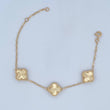 Pulso Trebol 5.9gr / 17cm-19cm / 1.8mm Diamantado Oro Amarillo 18K &