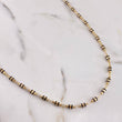 Cadena Rustica Barril 10.7gr / 60cm / 3.3mm Cauchos Negros Oro Amarillo 18K $
