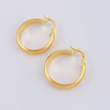 Hoop Earrings Gera 3.2gr / 1 in / Yellow Gold 18K *