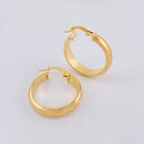Hoop Earrings Gera 3.2gr / 1 in / Yellow Gold 18K *