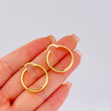 Hoop Earrings Gera 3.2gr / 1 in / Yellow Gold 18K *