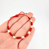 Pulsera Roja Cilindros 6und / Oro Amarillo 18K ©