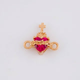 Herraje Sagrado Corazon 0.75g / 1/2 in Oro Rosa 18K
