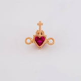 Herraje Sagrado Corazon 0.75g / 1/2 in Oro Rosa 18K
