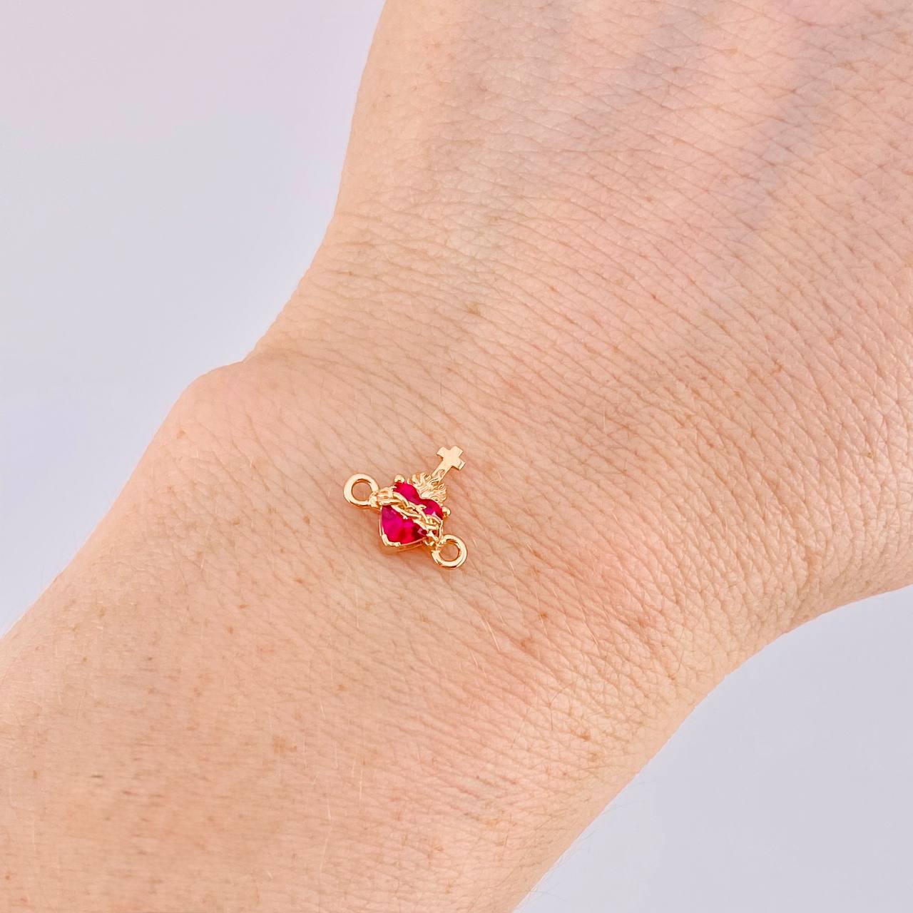 Herraje Sagrado Corazon 0.75g / 1/2 in Oro Rosa 18K
