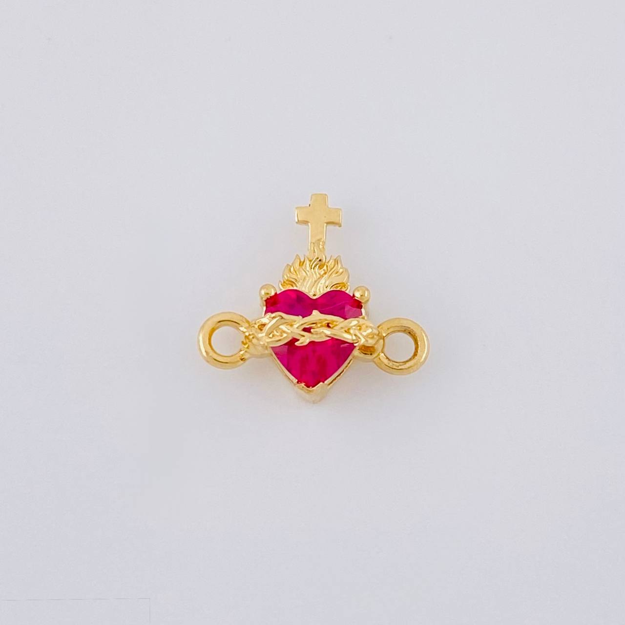 Charm Sacred Heart 0.8g / 1/2 in Yellow Gold 18K