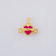 Charm Sacred Heart 0.8g / 1/2 in Yellow Gold 18K