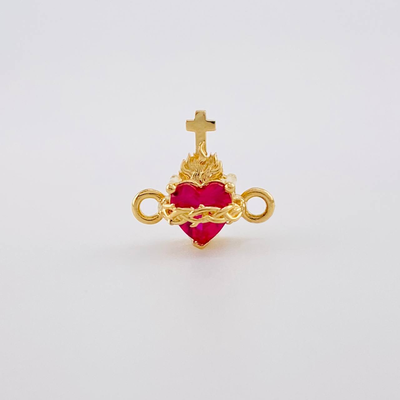 Charm Sacred Heart 0.8g / 1/2 in Yellow Gold 18K