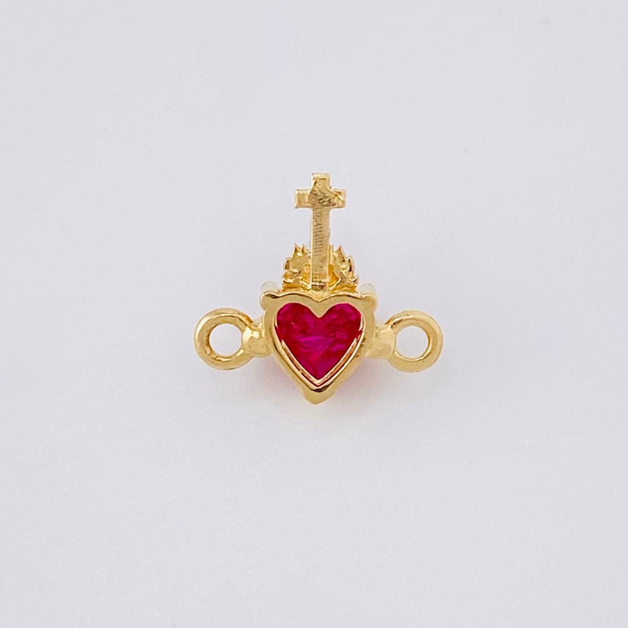 Charm Sacred Heart 0.8g / 1/2 in Yellow Gold 18K