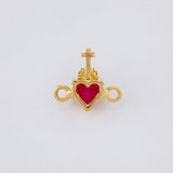 Charm Sacred Heart 0.8g / 1/2 in Yellow Gold 18K