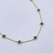 Cadena Aro Seguido Trebol 5.1gr / 42.8cm-45.5cm / 0.9mm Onix Negro Oro Amarillo +4 18K &
