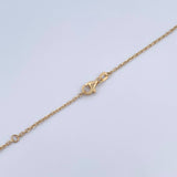 Classic Link Chain Clover  3.5gr / 42cm-45cm / 1.1mm White Pearl Yellow Gold +4 18K &