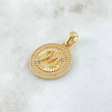 Dije Medalla Letra M 5g / 1 1/4 in Oro Amarillo 18K