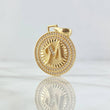 Dije Medalla Letra M 5g / 1 1/4 in Oro Amarillo 18K