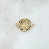 Herraje Corona  Silueta 2gr / 1.6cm-2.2cm / Circones Blancos Negros Oro Amarillo 18K *