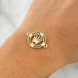 Herraje Corona  Silueta 2gr / 1.6cm-2.2cm / Circones Blancos Negros Oro Amarillo 18K *