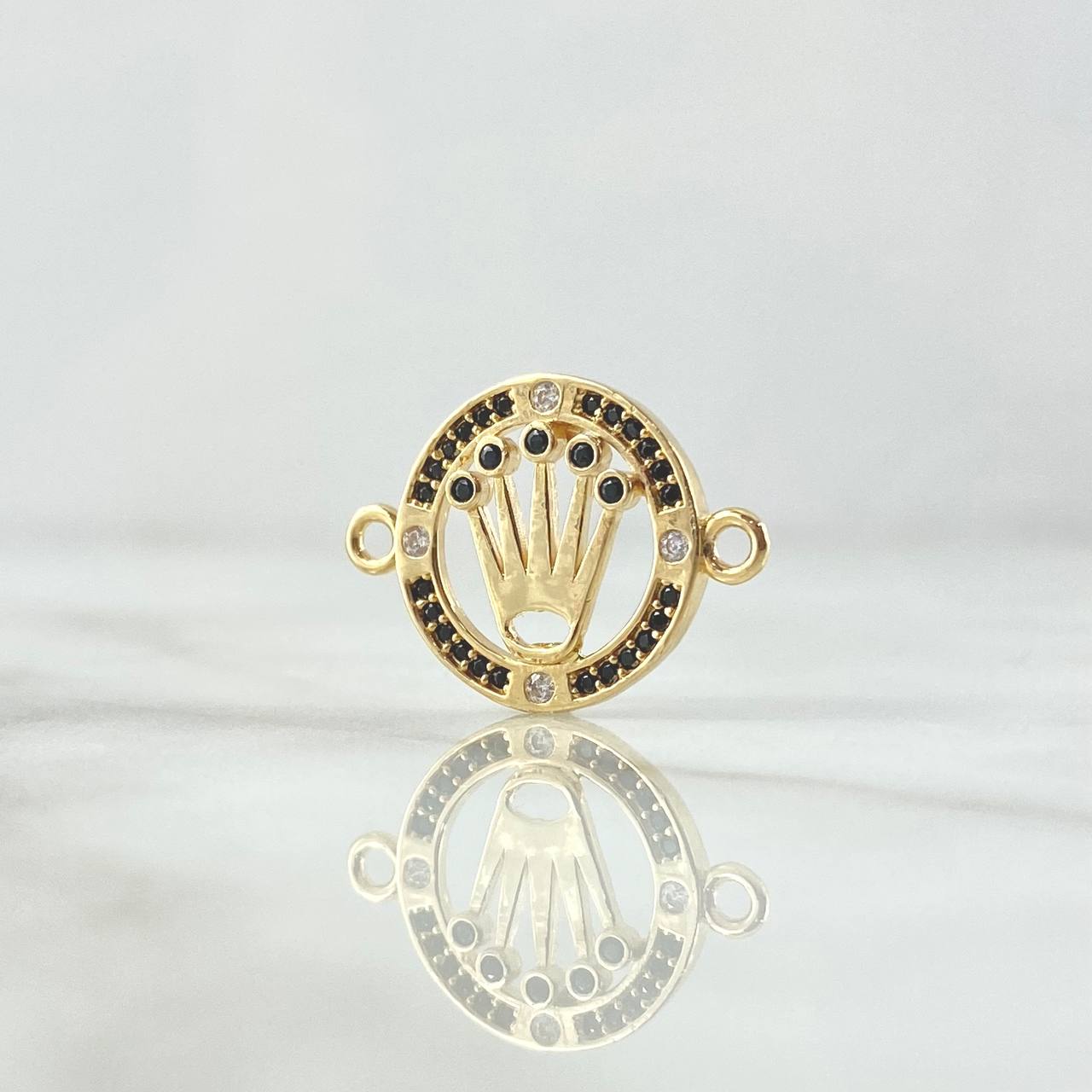 Herraje Corona  Silueta 2gr / 1.6cm-2.2cm / Circones Blancos Negros Oro Amarillo 18K *