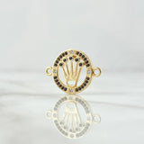 Herraje Corona  Silueta 2gr / 1.6cm-2.2cm / Circones Blancos Negros Oro Amarillo 18K *