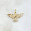 Pendant Bird 3gr / 2.4cm / White Zircons 18K Yellow Gold *