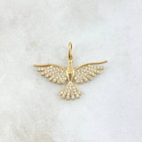 Pendant Bird 3gr / 2.4cm / White Zircons 18K Yellow Gold *