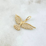 Pendant Bird 3.25gr / 1.8cm / White Zircons 18K Yellow Gold *