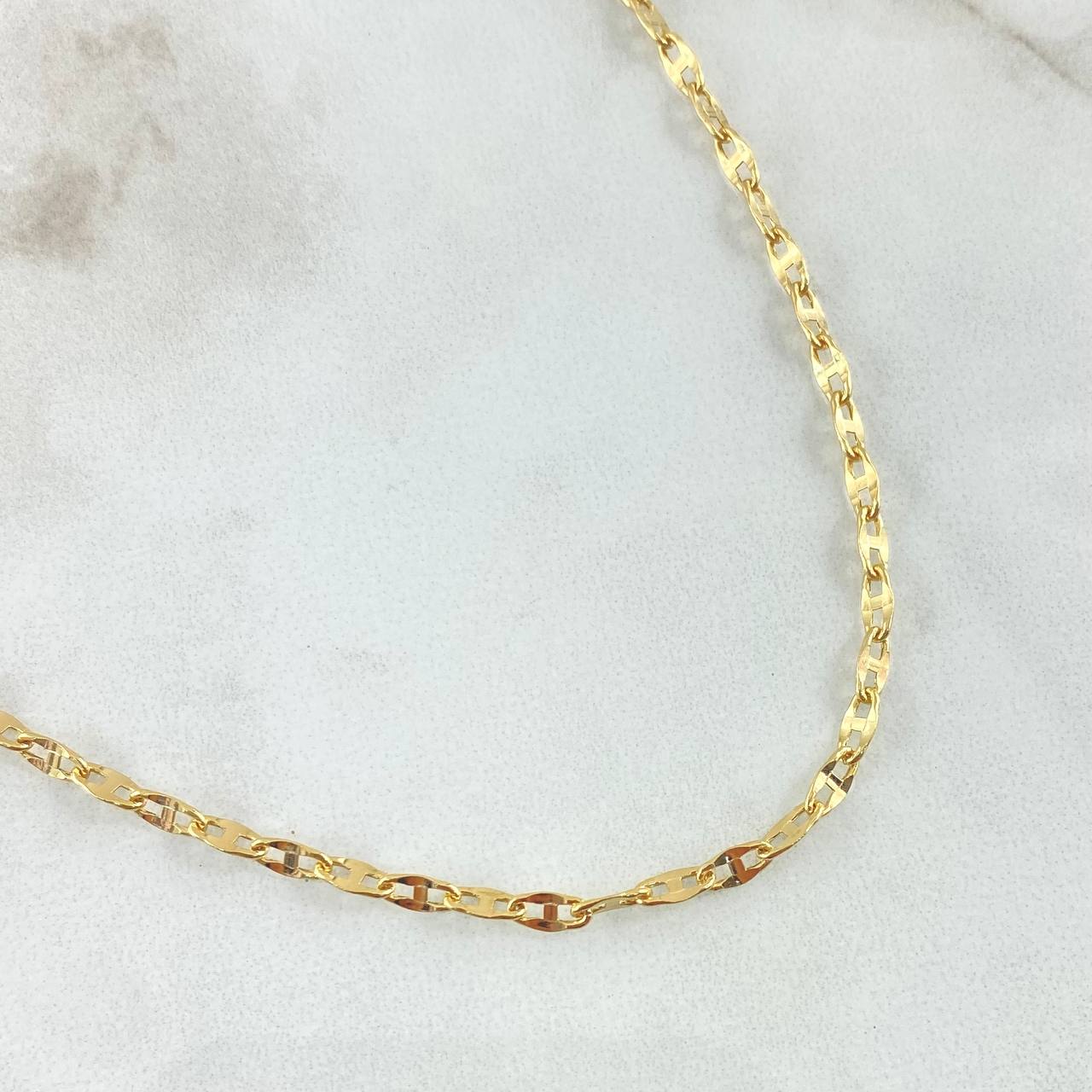 Flower Mirror Chain 2.35gr / 17.7in / 18K Gold +3$