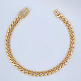 Cuban Bracelet 8.45gr / 8.2in / 18K Gold $