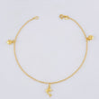 Classic Link Pendant Anklet 3.1g / 9 1/4 in / 1.3mm 18K Yellow Gold