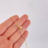 Tobillera Aro Seguido Dije 3.05g / 9 1/4 in / 1.4mm Oro Amarillo 18K