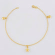 Tobillera Aro Seguido Dije 3.05g / 9 1/4 in / 1.4mm Oro Amarillo 18K