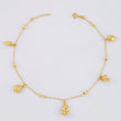 Tobillera Aro Seguido Dije 3.5g / 9 3/4 in / 0.6mm Oro Amarillo 18K