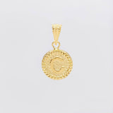 Dije Letra C Marco Bordeado 0.6g / 3/4 in Oro Amarillo 18K