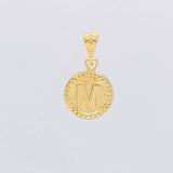 Dije Letra M Marco Bordeado 0.55g / 3/4 in Oro Amarillo 18K